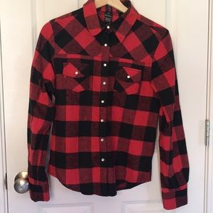 red and black checkered flannel